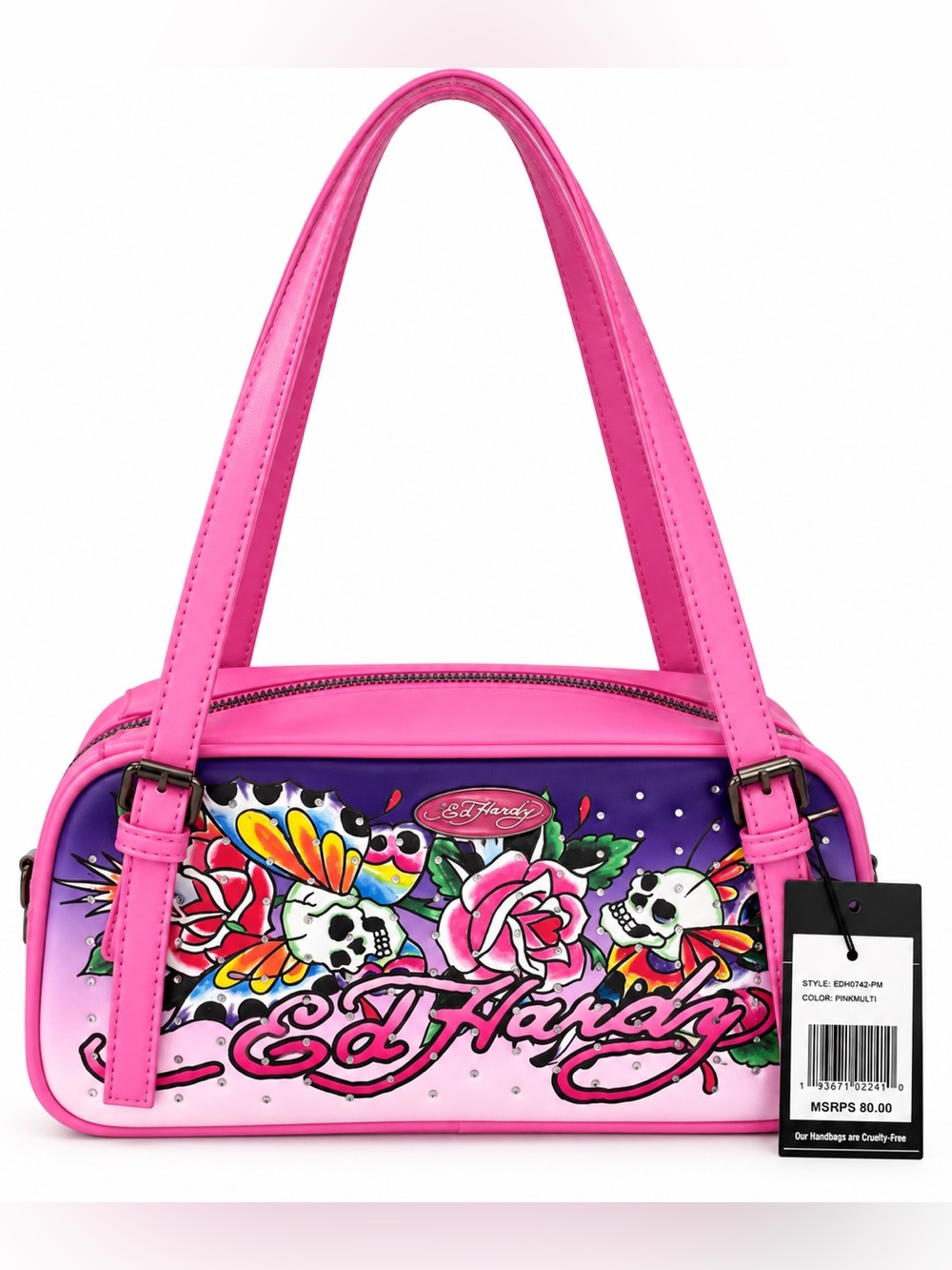 NWT Ed Hardy Pink Satchel Bag